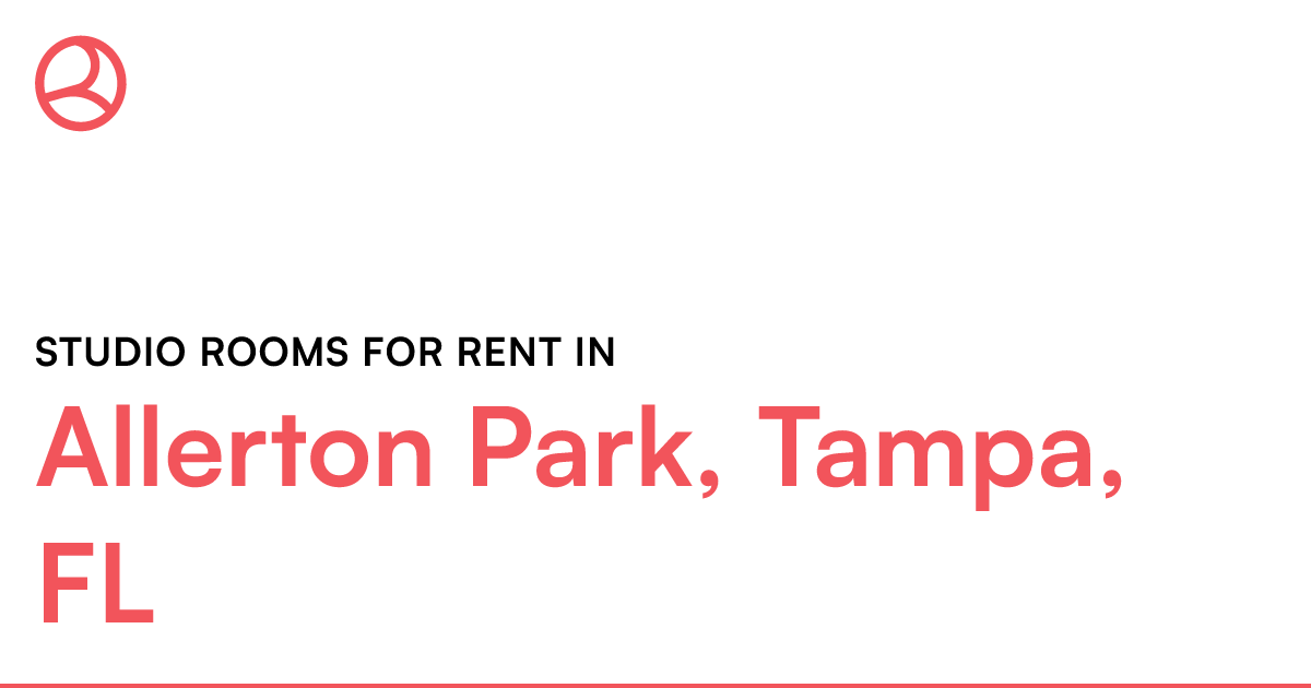 Allerton Park, Tampa, FL Studio rooms for rent