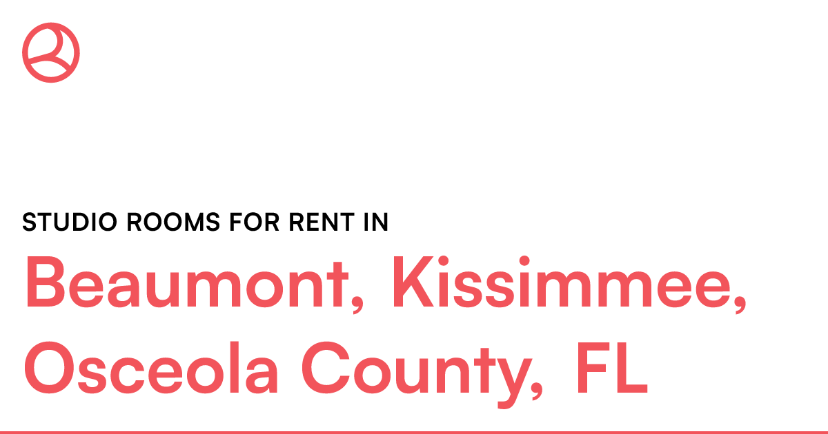 Beaumont, Kissimmee, Osceola County, FL Studio rooms...