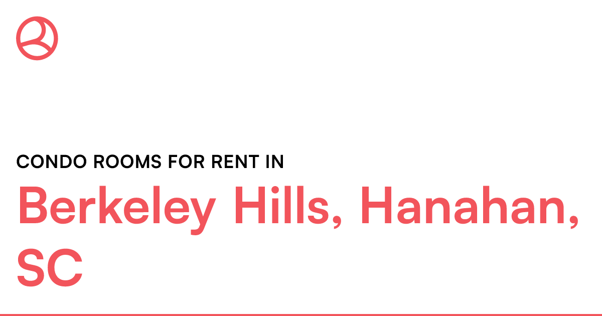 Berkeley Hills, Hanahan, SC Condo rooms for rent