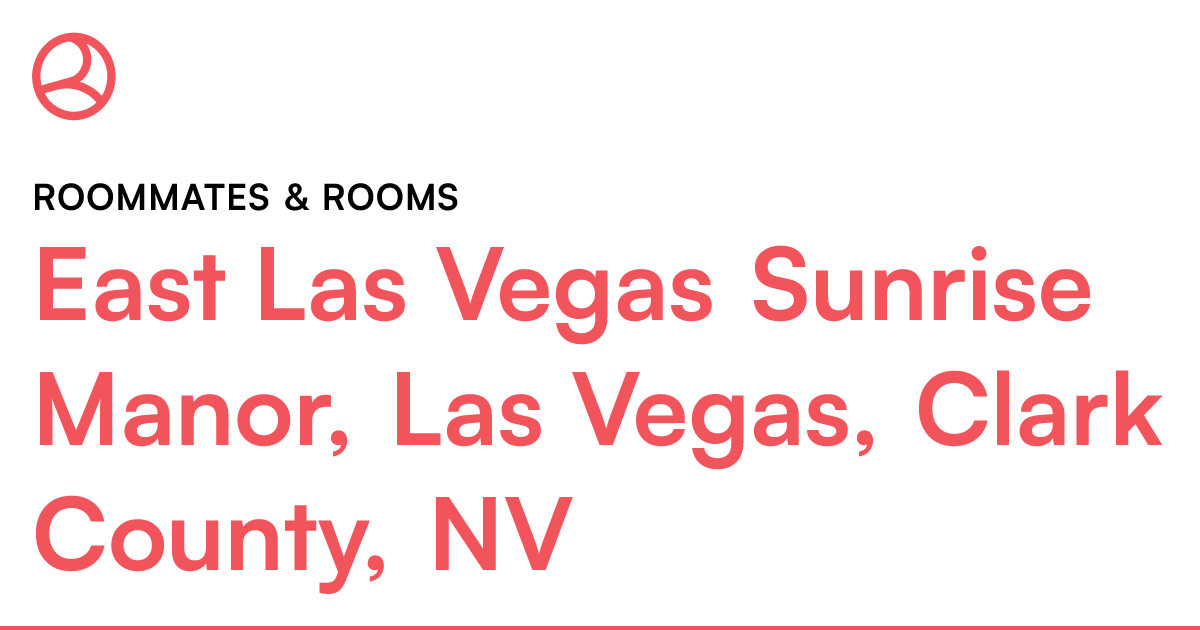 East Las Vegas Sunrise Manor, Las Vegas, Clark County...