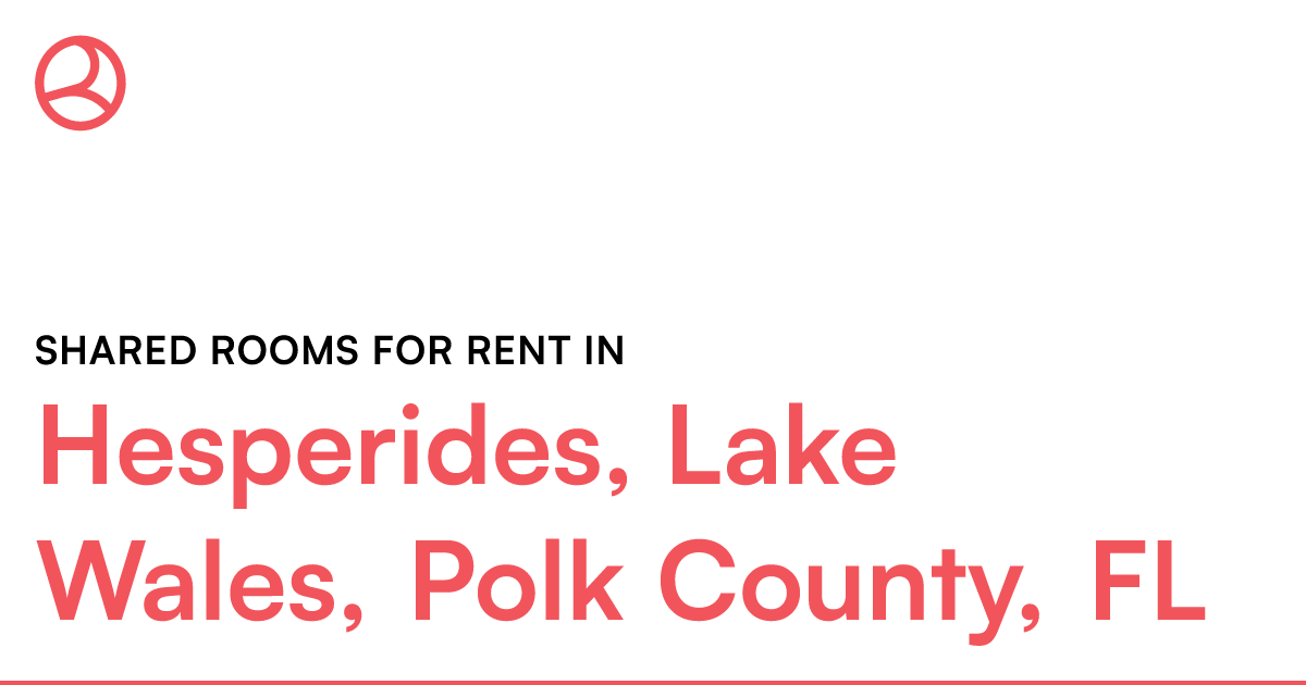 Hesperides, Lake Wales, Polk County, FL Shared rooms...