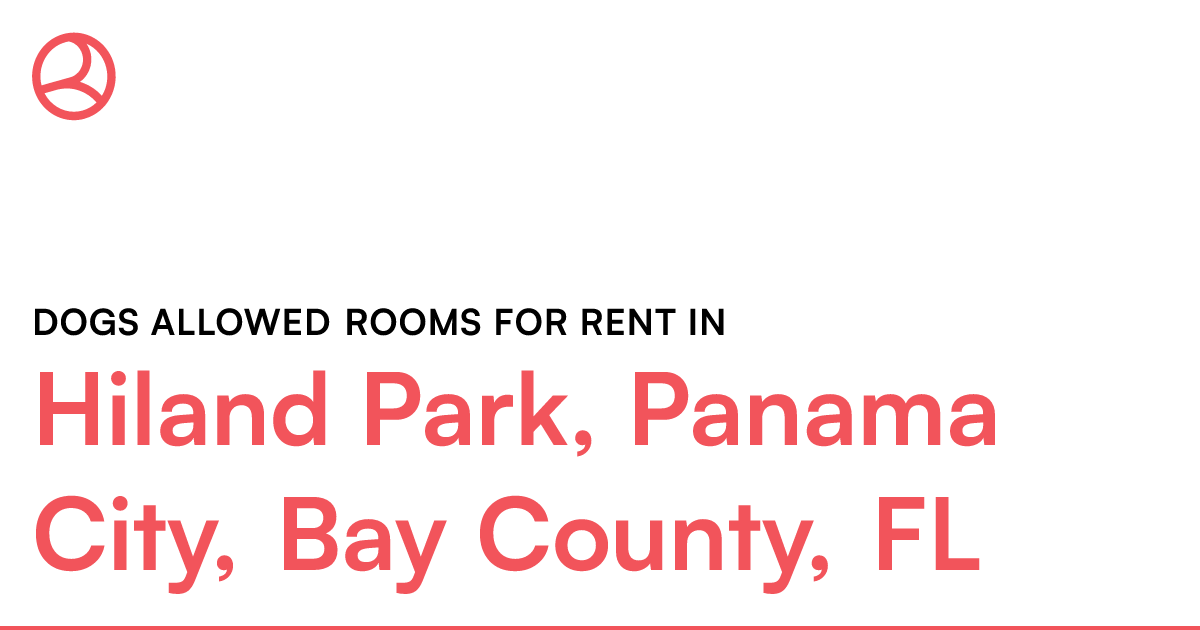 Hiland Park, Panama City, Bay County, FL Dogs allowed...