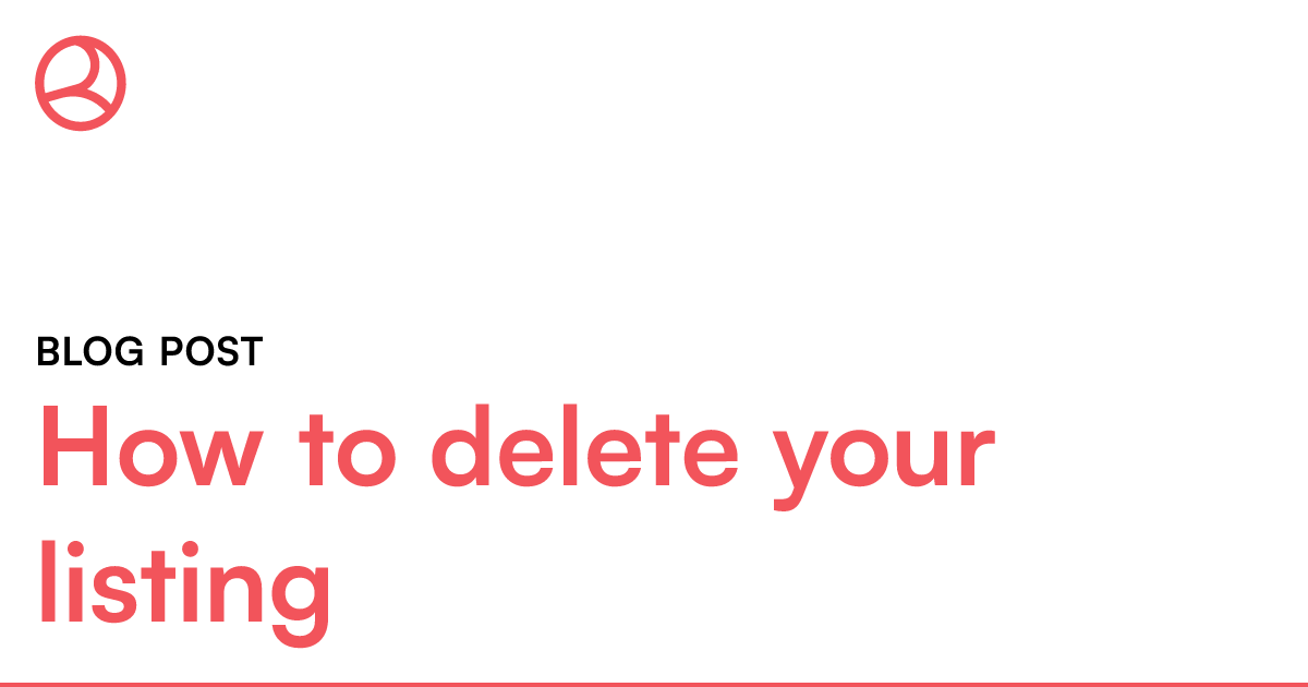 How to delete your listing
