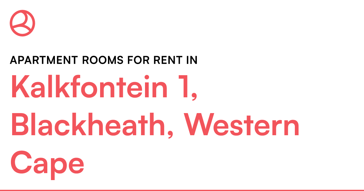 Kalkfontein 1, Blackheath, Western Cape Apartment r... Roomies.co.za