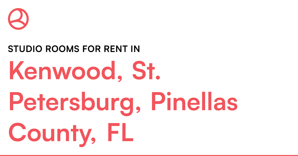 Kenwood, St. Petersburg, Pinellas County, FL Studio r...