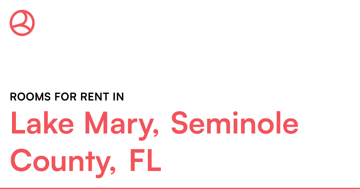 Lake Mary, Seminole County, FL Rooms for Rent