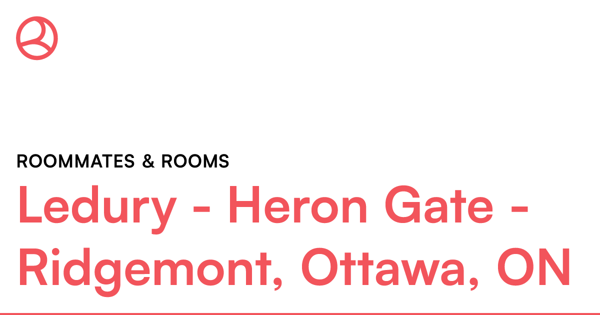 Ledury Heron Gate Ridgemont, Ottawa, ON Roommates... Roomies.ca