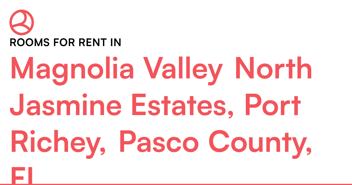 Magnolia Valley North Jasmine Estates, Port Richey, P...