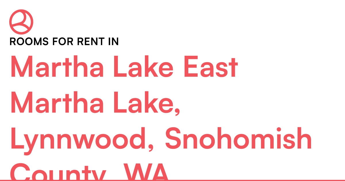 Martha Lake East Martha Lake, Lynnwood, Snohomish Cou...