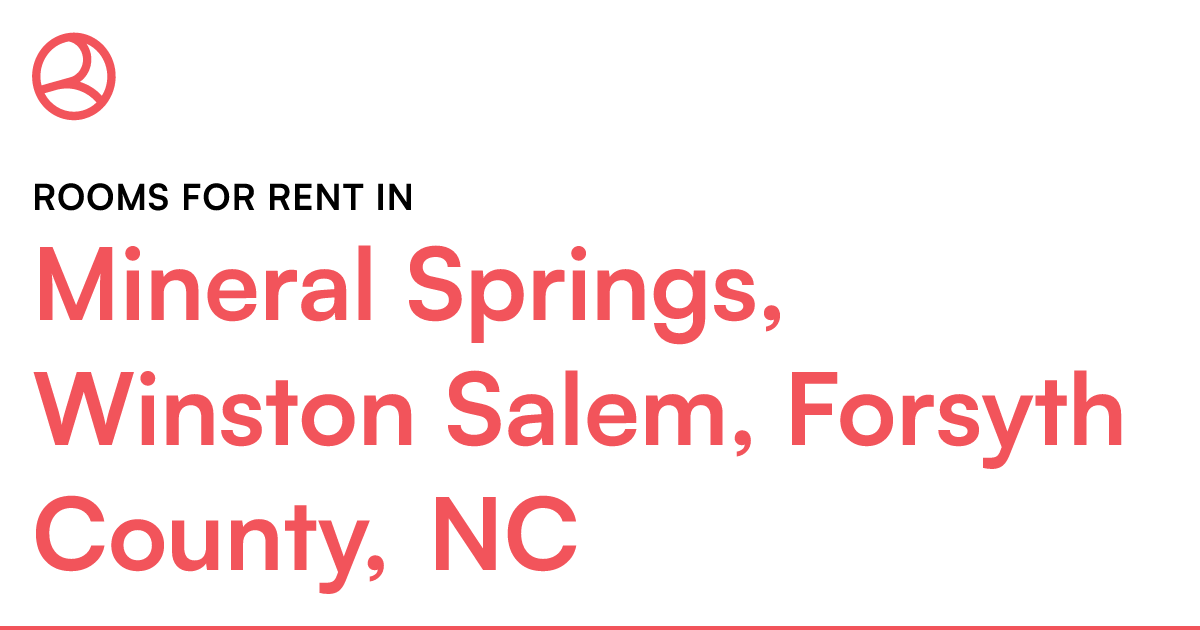 Mineral Springs, Winston Salem, Forsyth County, NC Ro...
