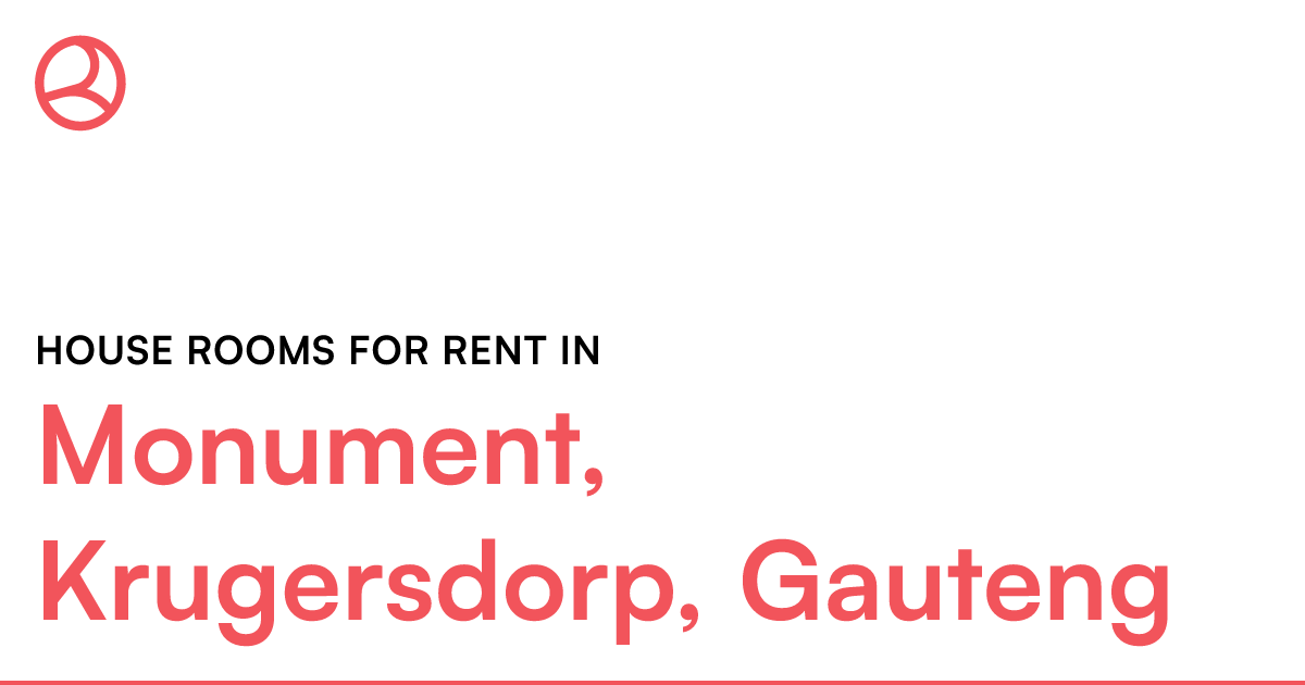 Monument, Krugersdorp, Gauteng House rooms for rent Roomies.co.za