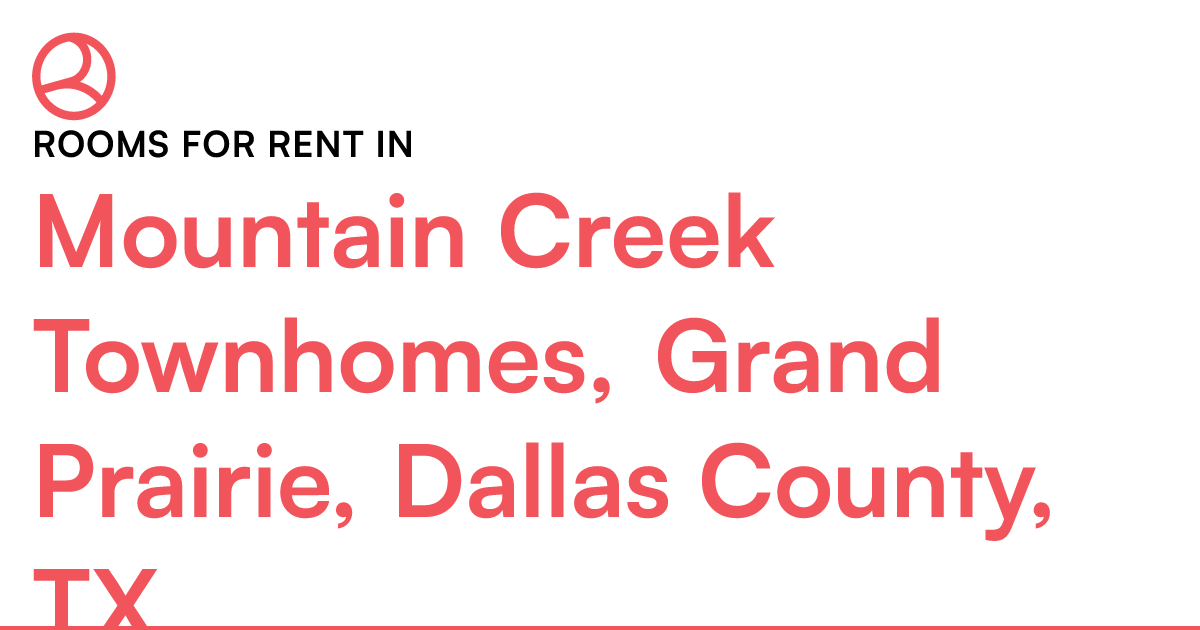 Mountain Creek Townhomes, Grand Prairie, Dallas Count...