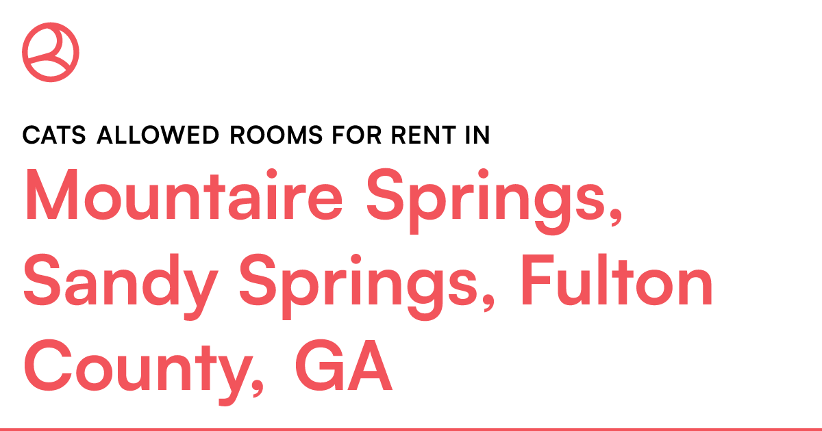 Mountaire Springs, Sandy Springs, Fulton County, GA C...