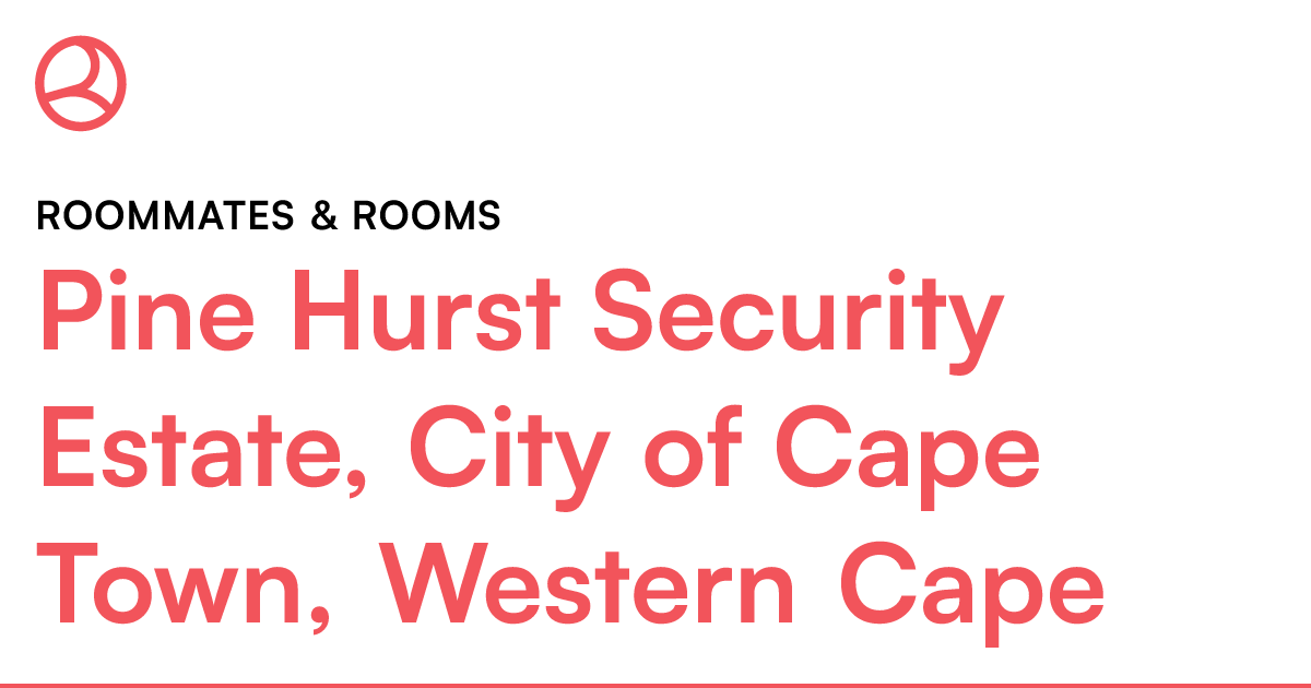 Pine Hurst Security Estate, City of Cape Town, West... Roomies.co.za