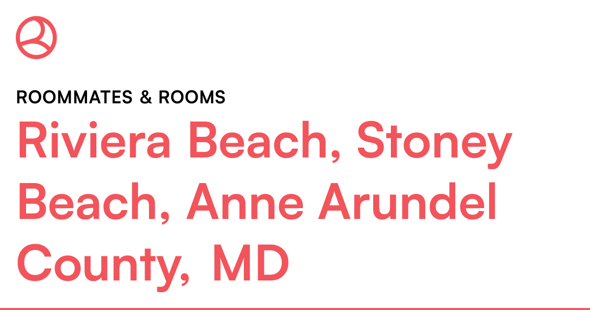 Riviera Beach, Stoney Beach, Anne Arundel County, MD...