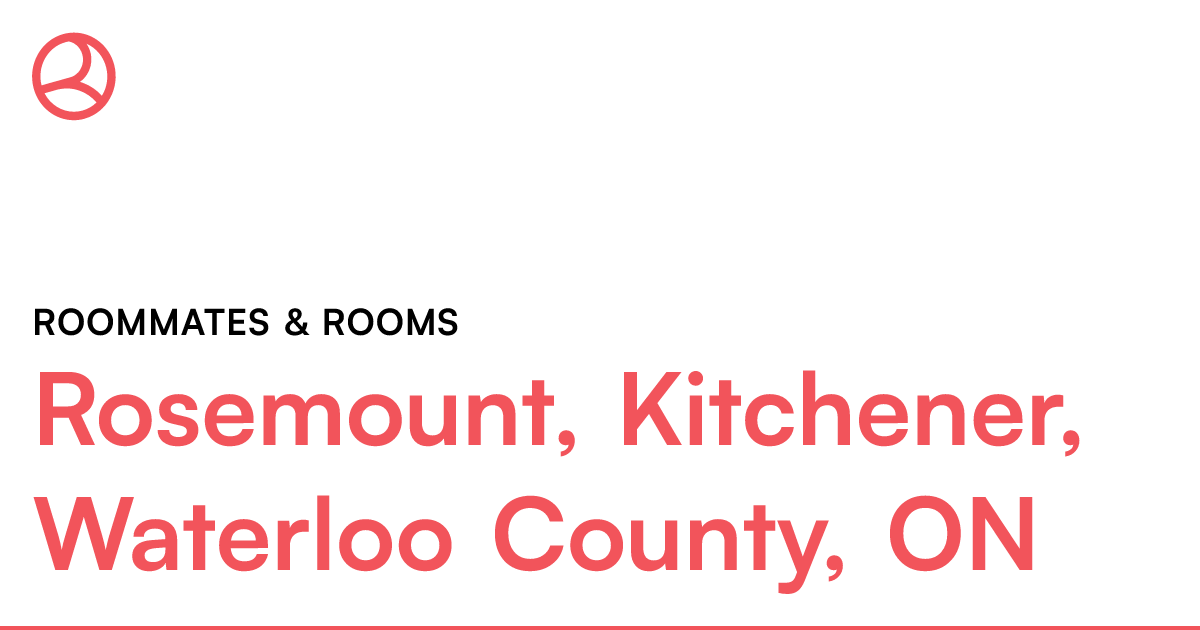 Rosemount, Kitchener, Waterloo County, ON Roommates &... Roomies.ca
