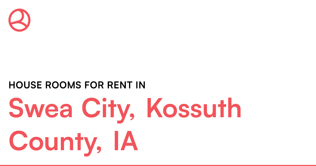 Swea City, Kossuth County, IA House rooms for rent