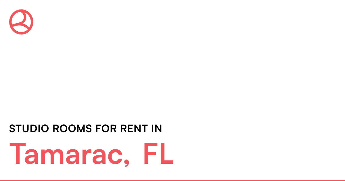 Tamarac, FL Studio rooms for rent