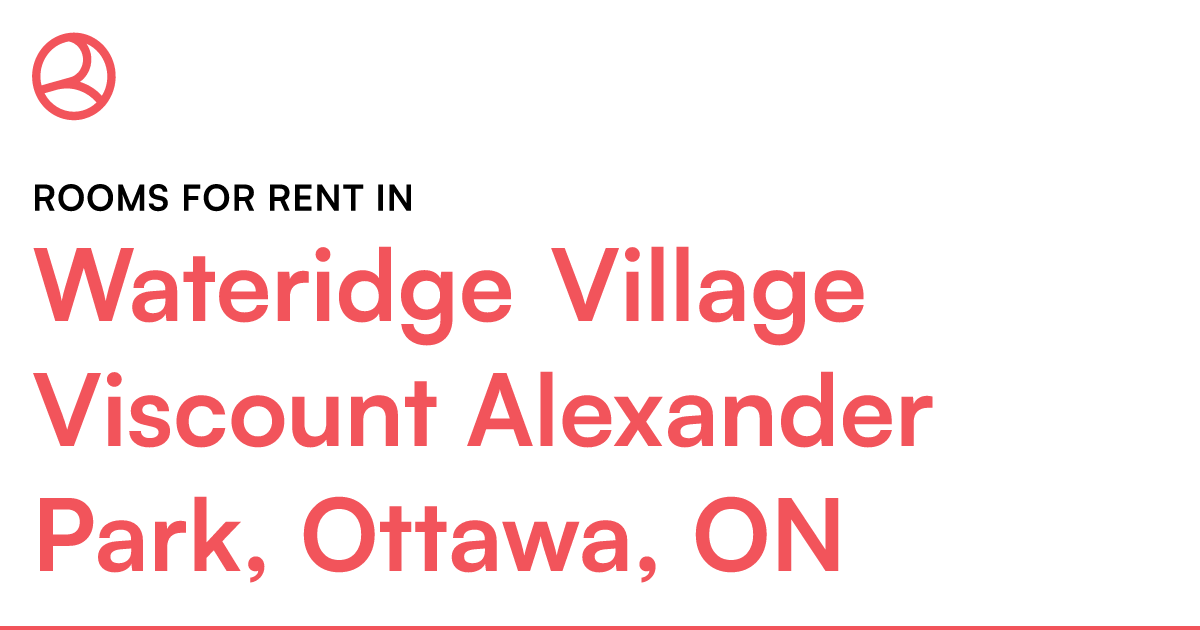 Wateridge Village Viscount Alexander Park, Ottawa, ON... – Roomies.ca